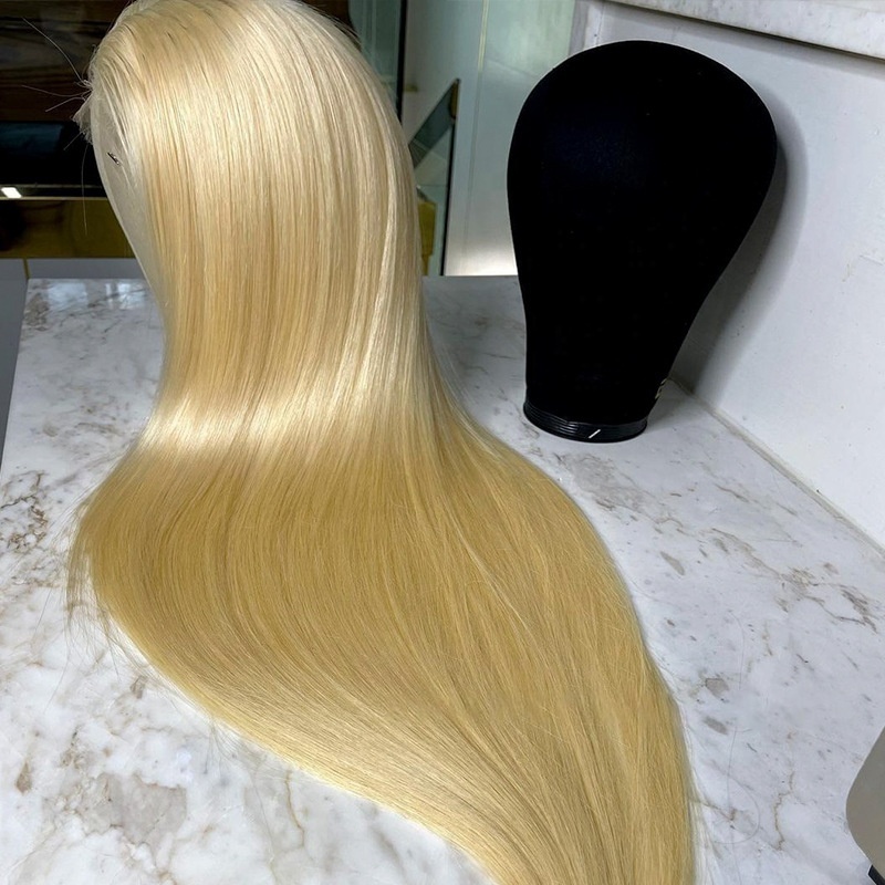 12A Raw Hair Blonde Peruvian Wig Lace Front 13X4 13X6 HD Transparent Full Lace Frontal 613 Human Hair Wig