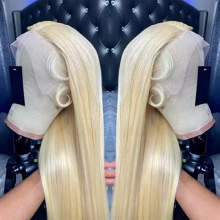 12A Raw Hair Blonde Peruvian Wig Lace Front 13X4 13X6 HD Transparent Full Lace Frontal 613 Human Hair Wig