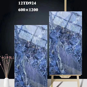 600x1200mm Porcelain Marble Glossy Slab Sintered Stone Tile Full Body Porcelain Floor Tiles