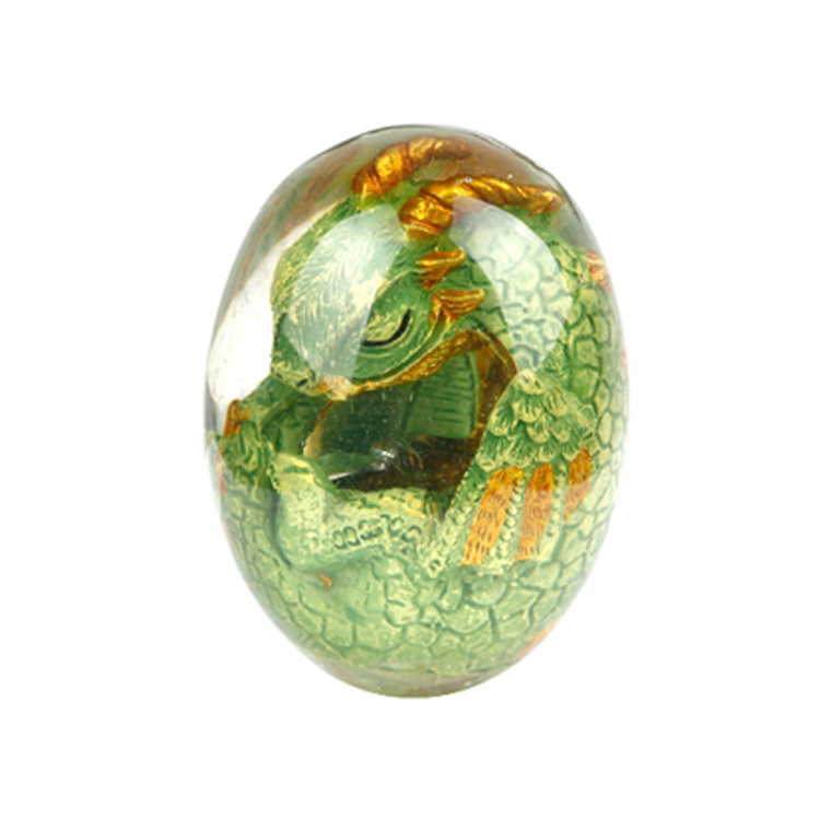 Amazon New Product Glowing Dinosaur Egg Resin Decorative Craft Glowing Lava Dragon Egg with Base Bracket