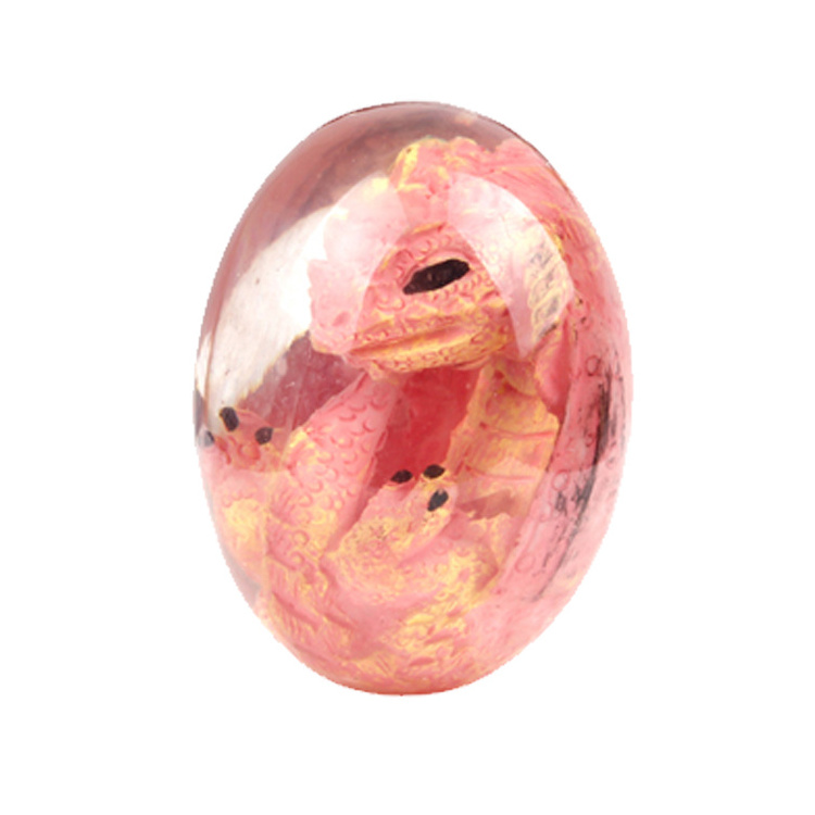 Amazon New Product Glowing Dinosaur Egg Resin Decorative Craft Glowing Lava Dragon Egg with Base Bracket