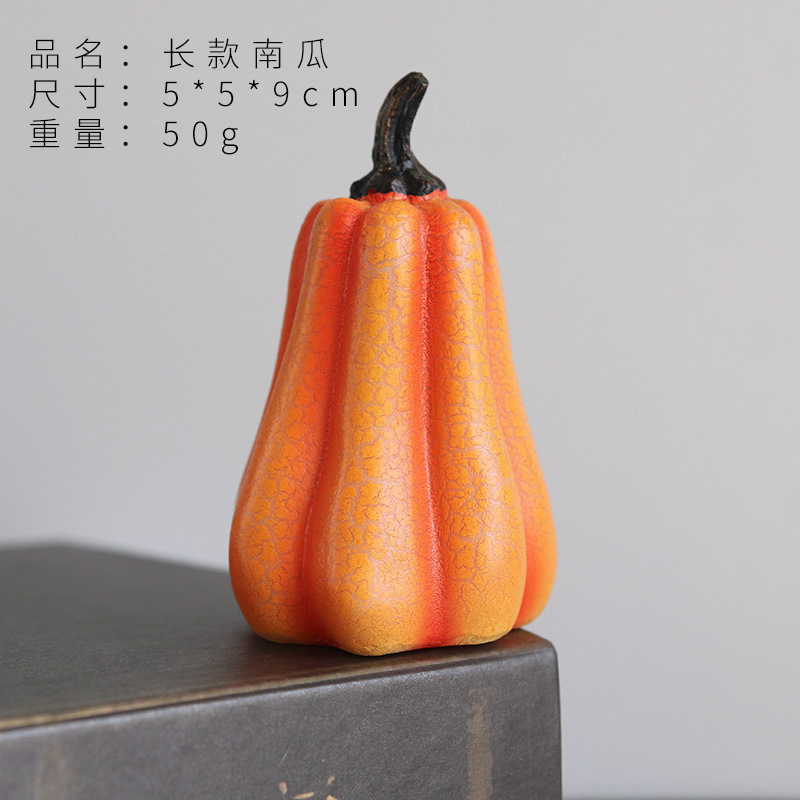 New Pumpkin Lantern Halloween Simulation Pumpkin LED Candle Light Resin Pumpkin Luminous Ornament Arrangement Props