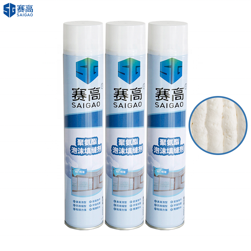 SAIGAO Wholesale 750mm Expanding Pu Foam Spray Polyurethane Liquid Foam Adhesive Molding Customized