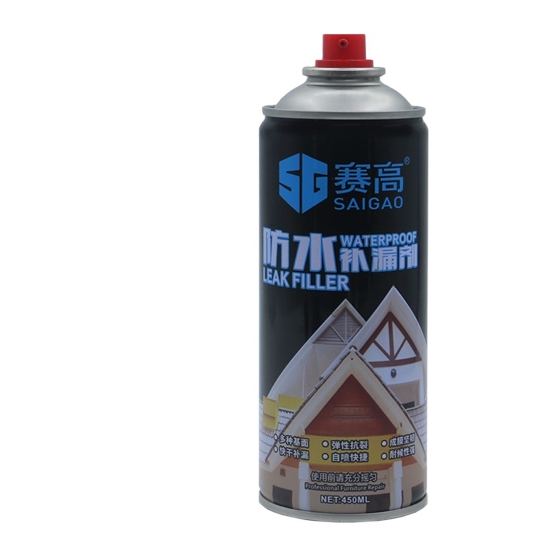 450ml OEM Black White Quick-drying Metal Waterproofing Leak Sealer Spray Paint