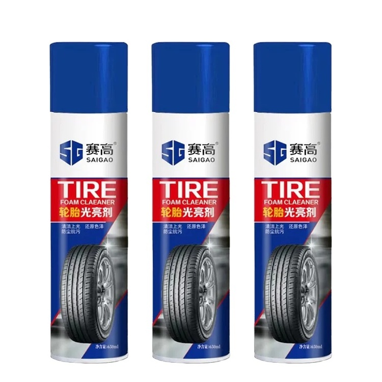 Car Care Tire Foam Polish Wheel Cleaner Tire Polish Cleaner Wheel Spray Clean