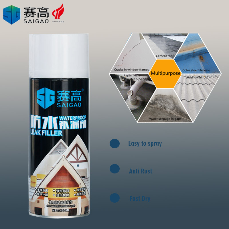 SAIGAO cheap price stable quality roof leakage waterproofing clear color invisible waterproof spray