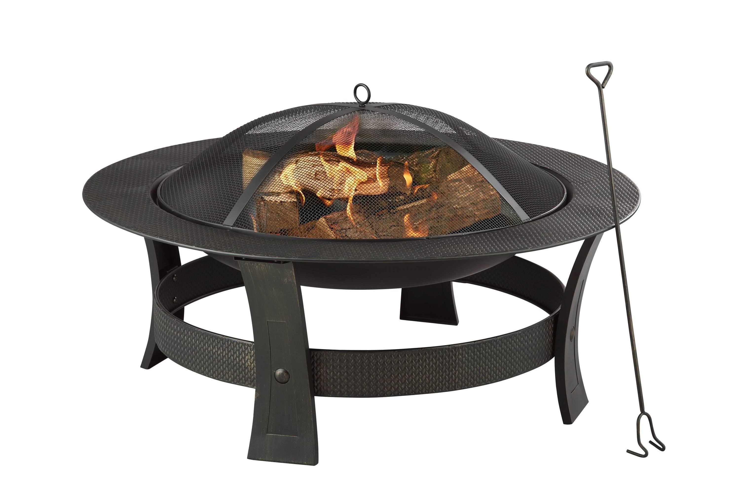 Patio Garden Stove Wood Burning Metal Round Fair Bowl Portable Outdoor Indoor Table Top Smokeless Wood Fire Pit Fire Pits