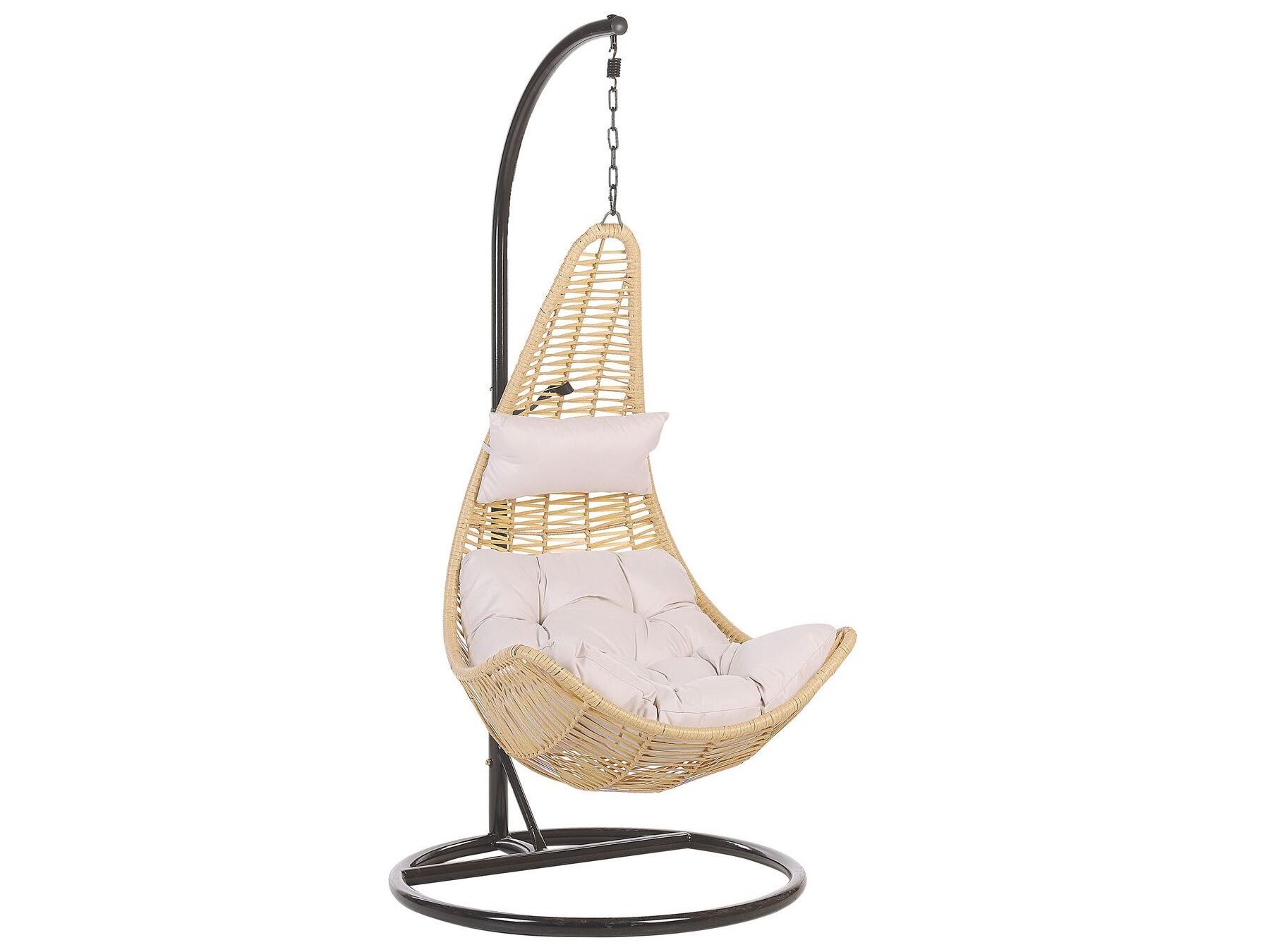 Outdoor Garden Rattan Single Egg Hanging Chair Patio Swing Chair