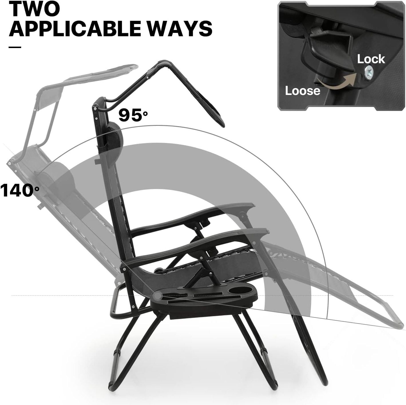 Furniture Outdoor Camping Fishing Folding Lounge Chair Recliner Zero Gravity Chair Patio Portable Beach Chair