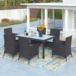 Wholesale Easy Rattan / Wicker Table And Chairs Sets For Dining Garden sofa Outdoor Patio Furniture