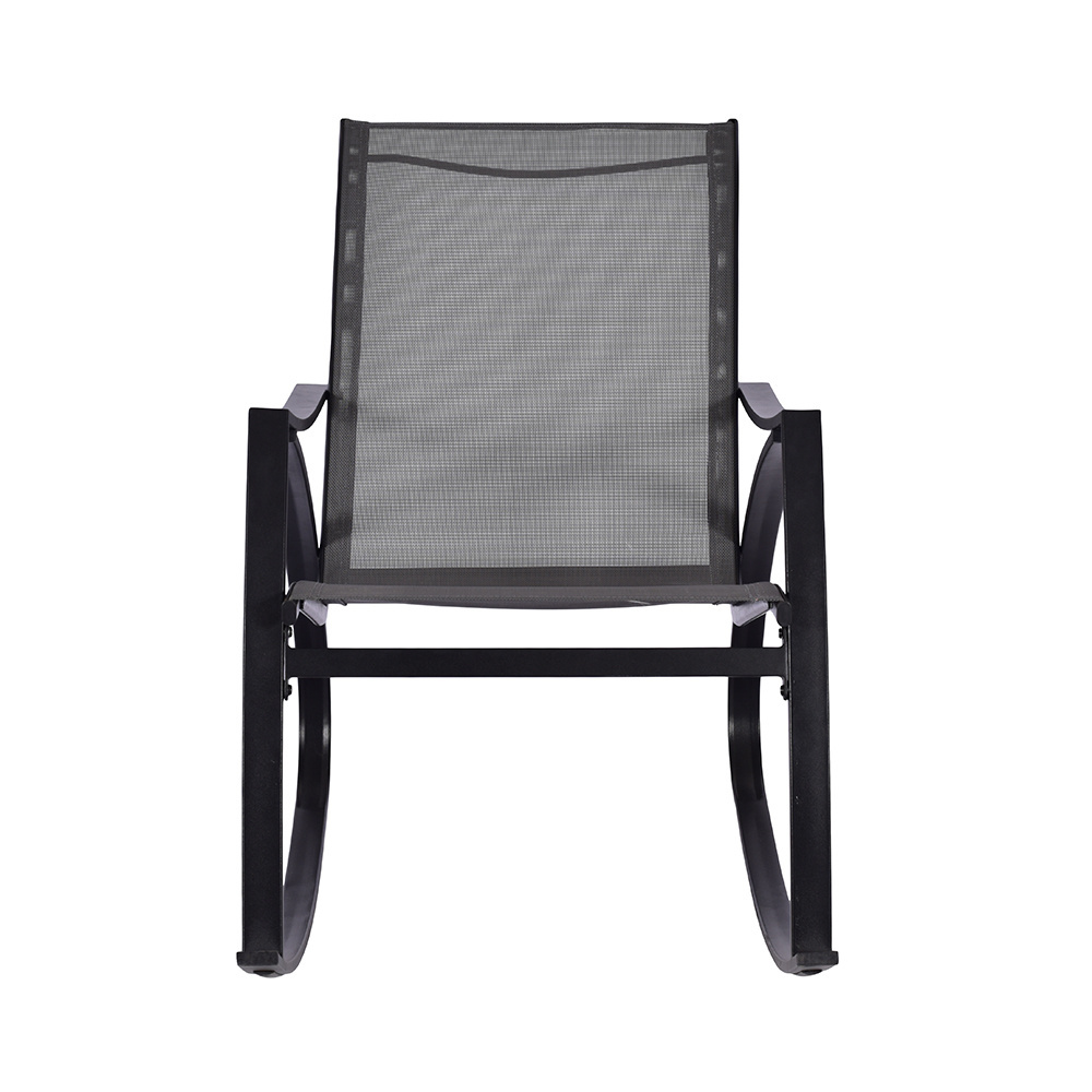 Outdoor Textile Rocking Chair Steel Rocker Seating Outside Mesh Rocking Sling Porch Garden Patio Backyard Outdoor Chairs