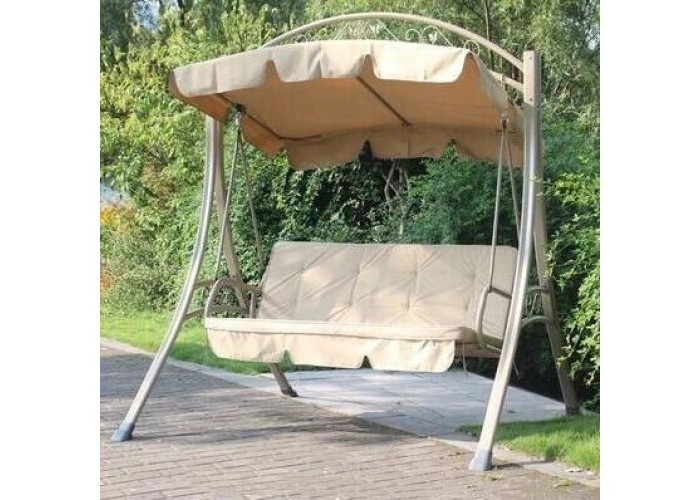 Simple Style Outdoor Furniture Metal Frame 3 Seater Outdoor Swing Chair Patio Swings Hanging Chairs