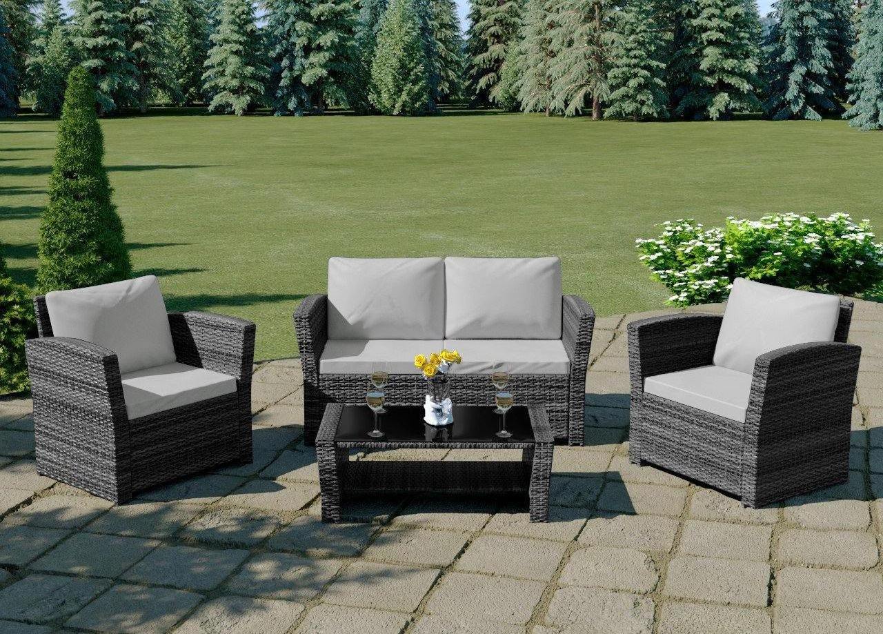 Modern Style Outdoor Furniture Rattan Wicker Sofa Rattan Furniture Garden 4 Piece Patio Furniture