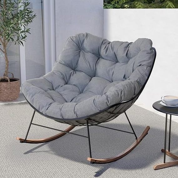 Grand patio Indoor & Outdoor Furniture Royal Rocking Chair  Padded Cushion Rocker Recliner Chair Outdoor for Front Porch