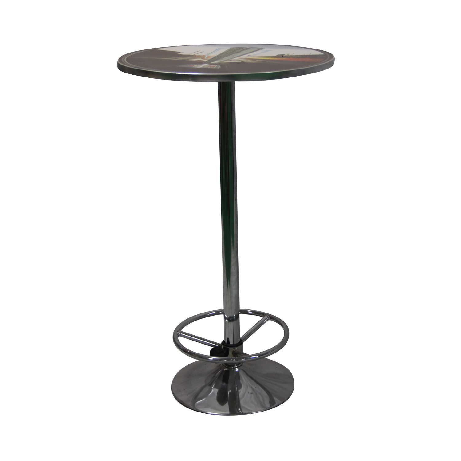 High Quality Chrome Base Portable Outdoor Patio Club Bar Table