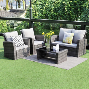 Modern Style Outdoor Furniture Rattan Wicker Sofa Rattan Furniture Garden 4 Piece Patio Furniture