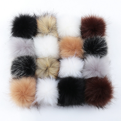 Curlyfur Mix Colorful Vegan Fur Balls Plush Full Pompon Faux Fur Imitate Fox Hair Pom Poms