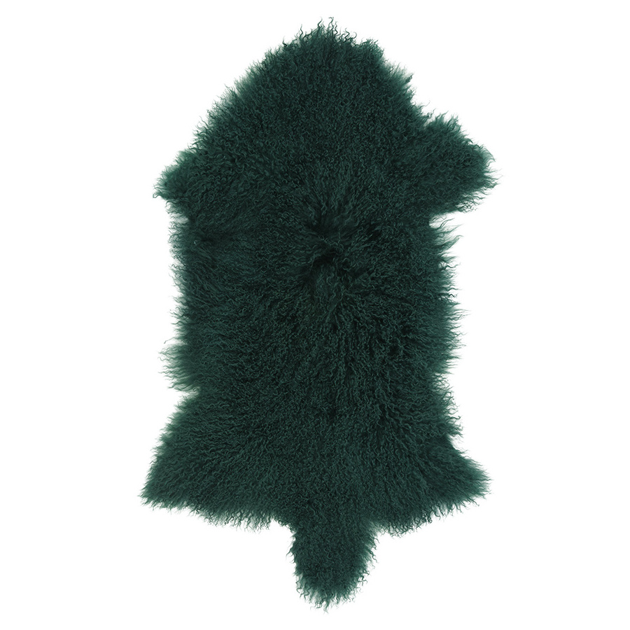 Curly Mongolian lamb fur hide long hair soft flurry Tibet lamb rug