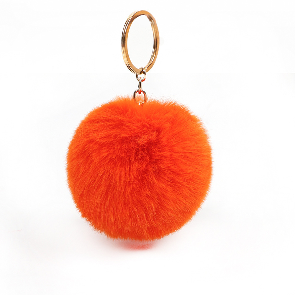 Custom Bunny Fur Rex CurlyFur Rabbit Plush Doll for Pendant KeyChain Handbag Fluffy Hairy Key Ring