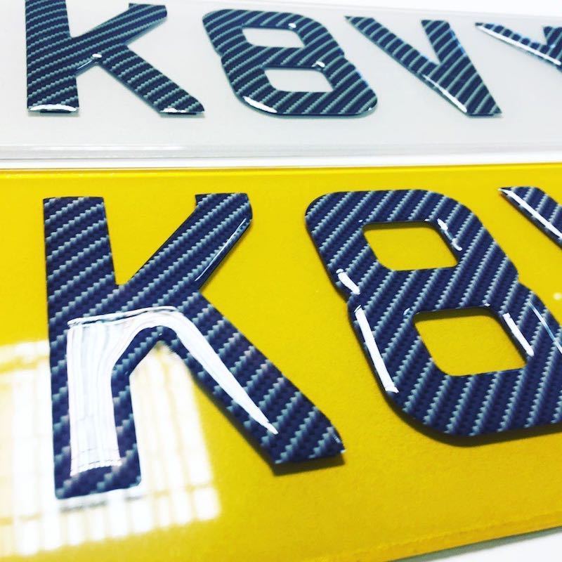 Wholesale European Reflective 3D Gel 4D Acrylic Letter Car Number Licence Plate Blank Yellow White color UK Car License Plate