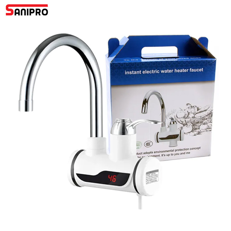 SANIPRO Advanced Technology LED Display Kitchen Bathroom Sink Tap Automatic Hot Water Heater Instant Electric Heating Faucet