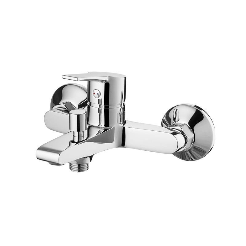 Sanipro modern chrome exposed brass bath taps wall mounted bathroom brass shower mixer faucets