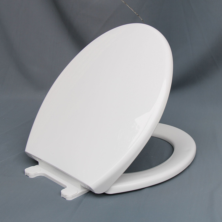 SANIPRO Bathroom Seat Cover Replacements Parts Elongated Anti-bacterial Silent Slow Close Adjustable Round Toilet Seat Lid