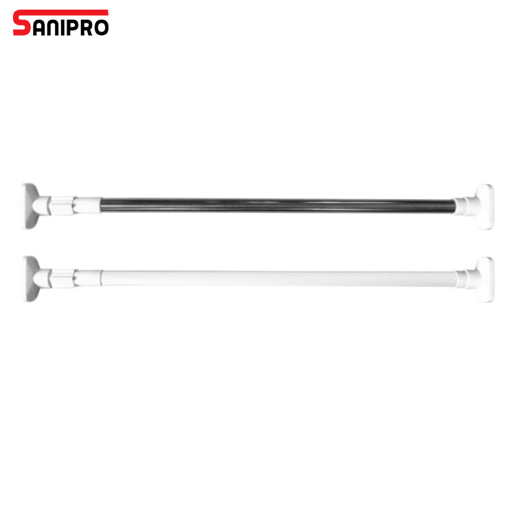 SANIPRO Shower Curtain Poles Towel Rail Telescopic Rods for Bathroom Windows, Adjustable Hanging Clothes Drying Rod