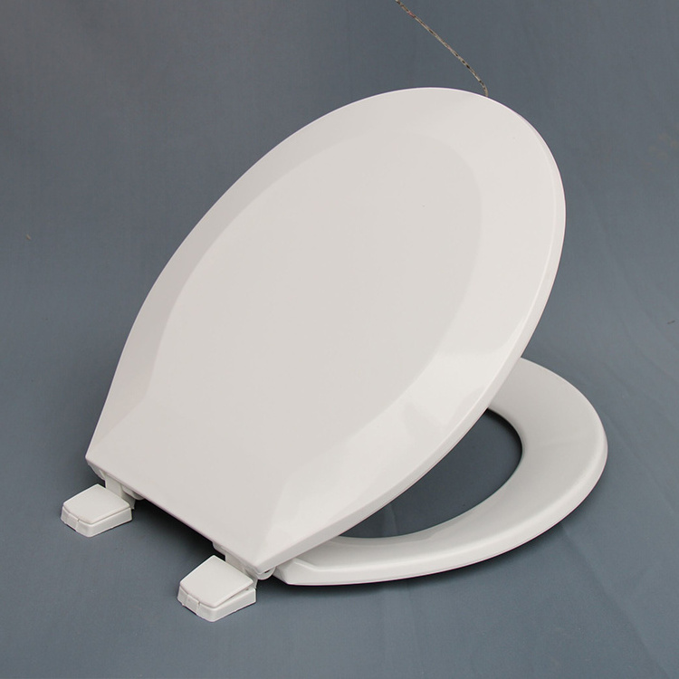 SANIPRO Bathroom Seat Cover Replacements Parts Elongated Anti-bacterial Silent Slow Close Adjustable Round Toilet Seat Lid