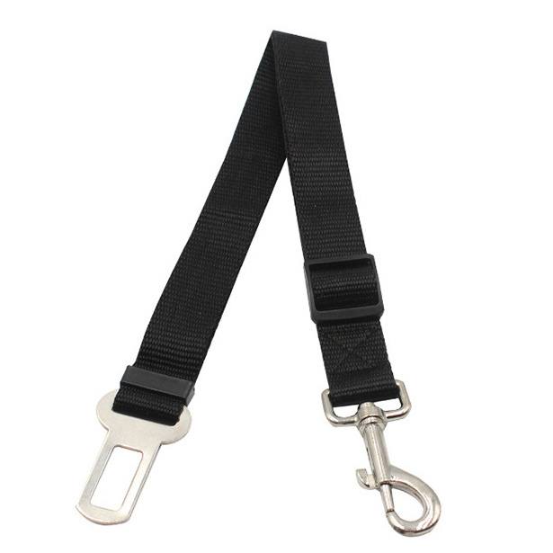 Classic Solid Color Pet Dog Cat Lead Adjustable Strap Buckle Pet Leash Dog Car Seat Belt With Adjustment Metal Buckle