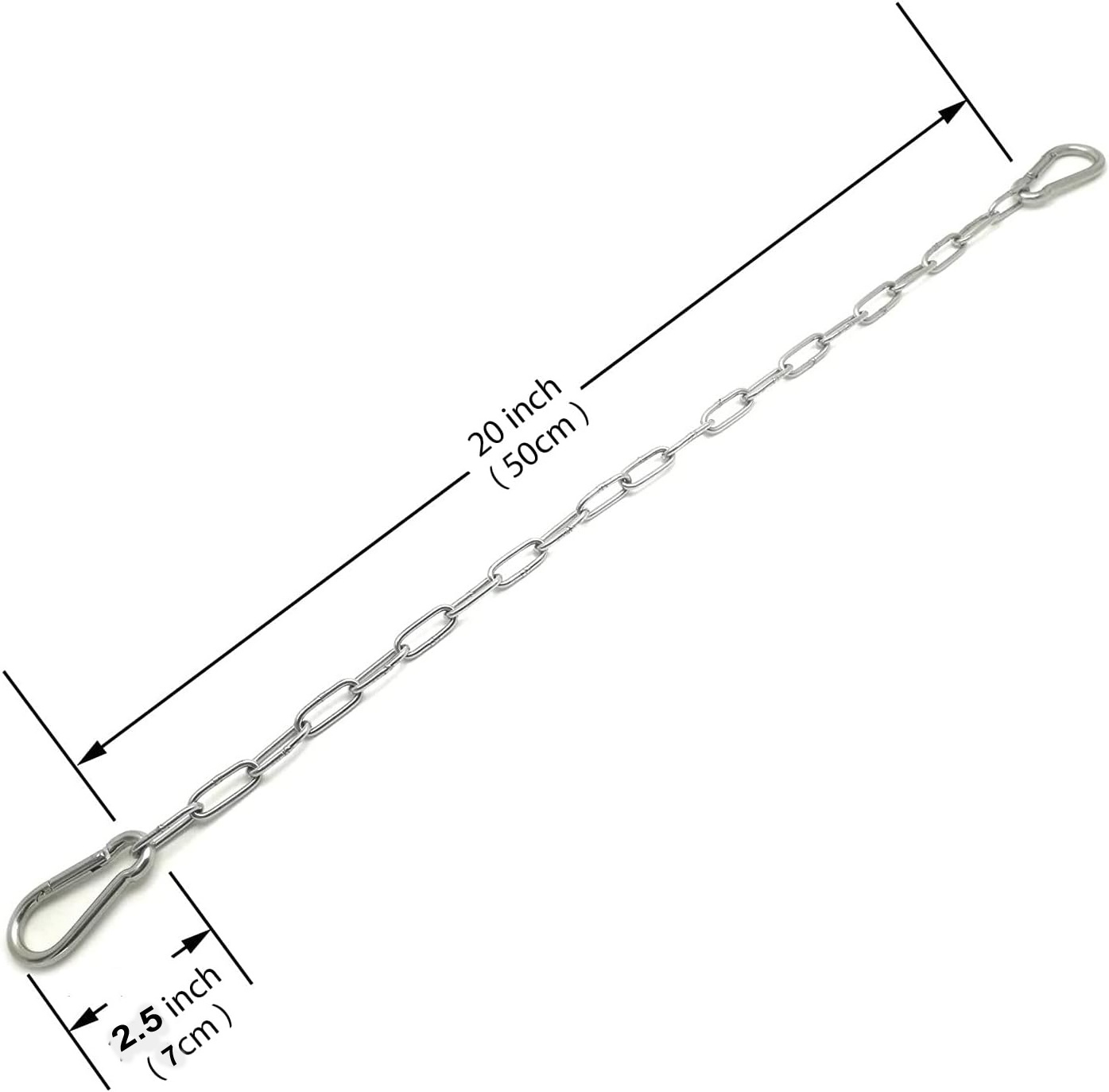 Heavy Duty Chain Lock for Outdoor Fence with Carabiner Gate Latches Link for Horse Goat Dog Stall Outdoor Fence Gate