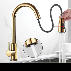 Kitchen Hot And Cold Pull Faucet Universal Expansion Spillproof Household Stainless Steel Faucet