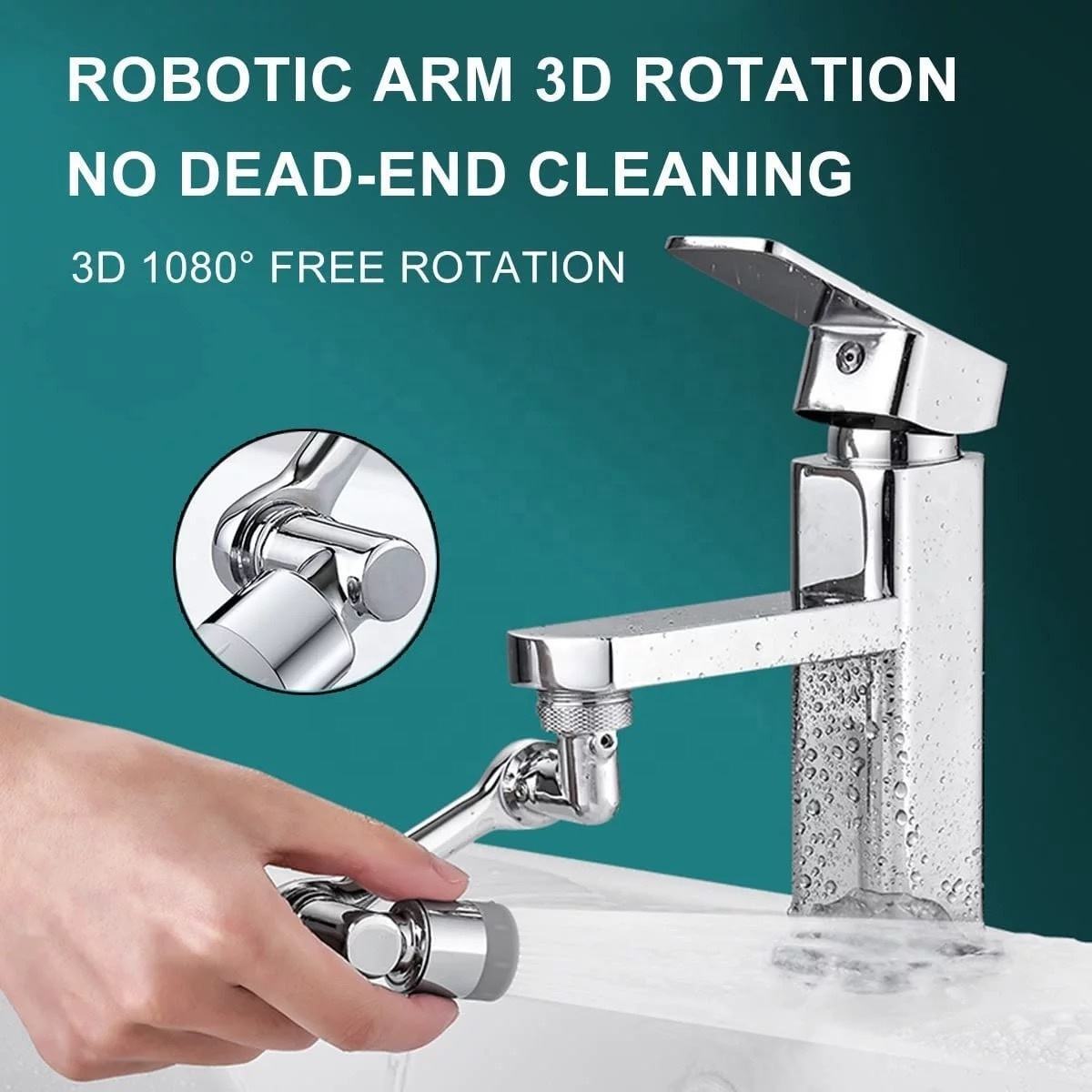 Rotatable Multifunctional Extension Faucet Aerator 1080 Degree splash water saving extender head