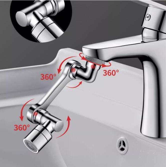 Faucet Extender 1080 Rotating Faucet Extender 2 Modes Universal Flexible Swivel Sink Extender Faucet Aerator with Robotic Arm