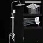 Shower Head Wall Mounted Matte Black Shower Faucets Sets Complete 8 Inch Rain Shower Head