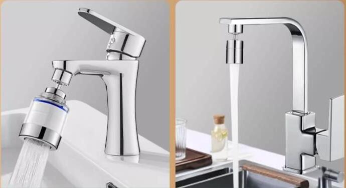 Stainless Steel Anti-splash Faucet 1080 Degrees Rotating Faucet Extender Aerator With 2 Water Outlet Modes For Tap