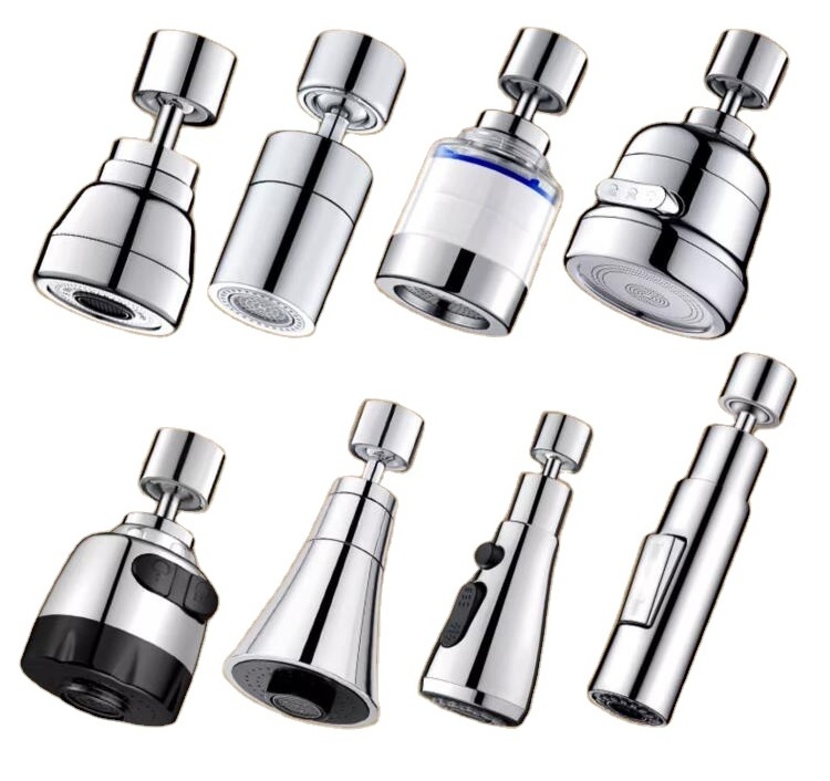 Stainless Steel Anti-splash Faucet 1080 Degrees Rotating Faucet Extender Aerator With 2 Water Outlet Modes For Tap