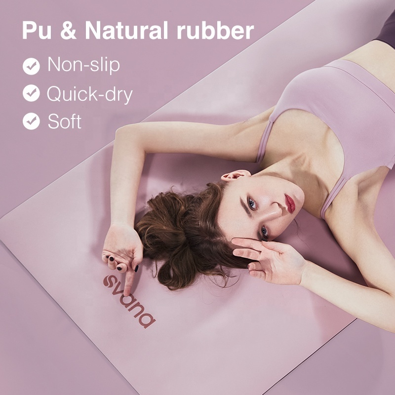 Custom Logo Printed Natural rubber PU Eco-friendly 4mm 5mm set Non-slip travel yoga mat and bag high quality OEM ODM