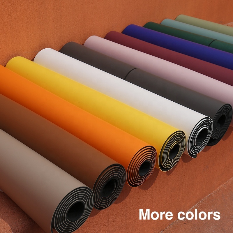 Custom Logo Printed Natural rubber PU Eco-friendly 4mm 5mm set Non-slip travel yoga mat and bag high quality OEM ODM