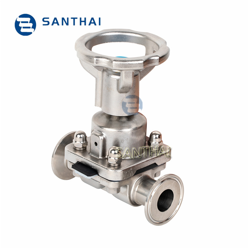 SANTHAI SS304/316L Sanitary Pneumatic Tank Bottom Diaphragm Valve