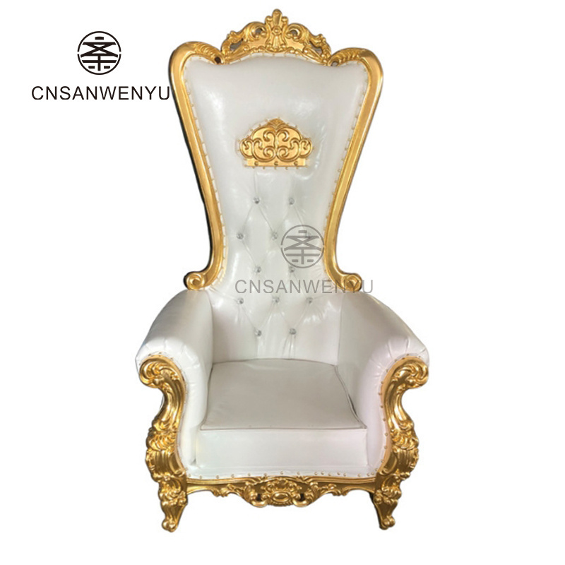 Wholesale Cheap High Back King Throne Chair For Sale Royal Gold Classic Throne Chair