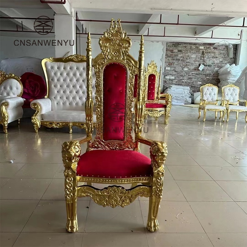 Wedding Chairs Metal Modern Wood Weeding Gold Silver High Back King White Throne Chair