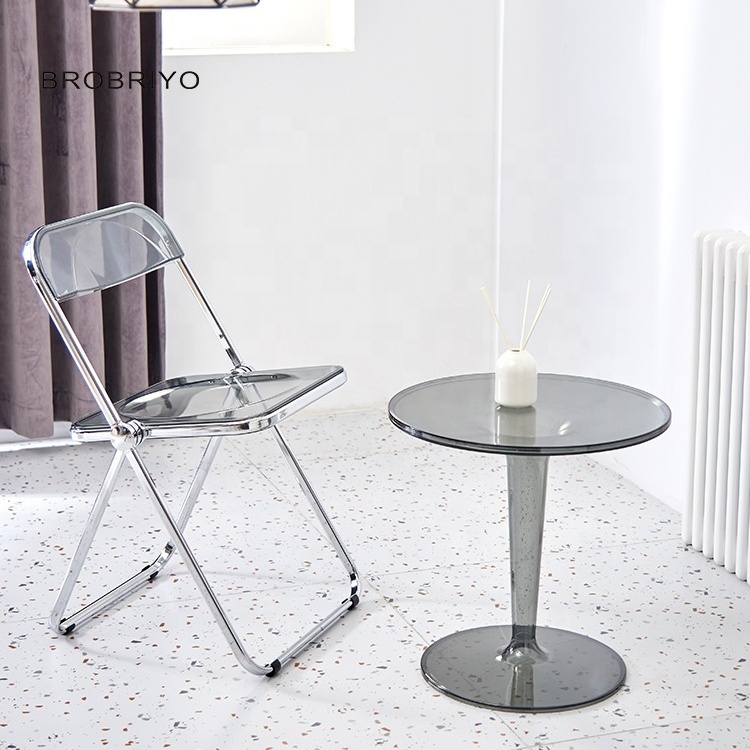 Wholesale Cheap Acrylic Plastic Transparent Clear Chair Desk Table Restaurant Folding Chair