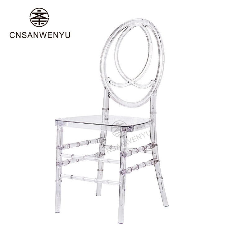 factory wholesale Wedding transparent chair and event acrylic crystal ice stacking clear resin hotel plastic chair