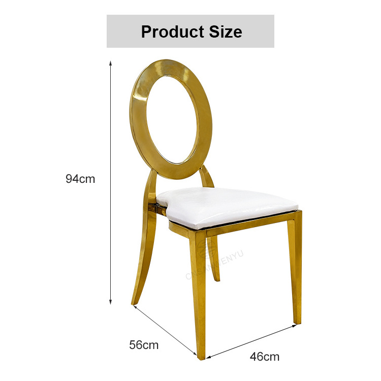 Cheap gold steel High Quality Party Event Furniture Stacking Dining Wedding Banquet Chiavari  Chair