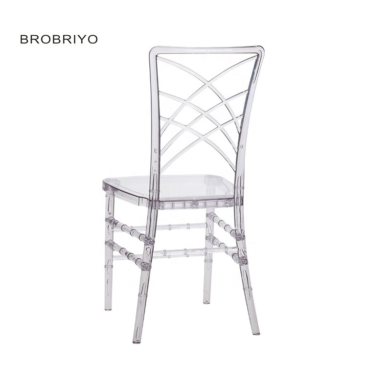 New Design Napoleon removable Tiffany Transparent Resin Wedding Banquet Chiavari Acrylic Clear Chair