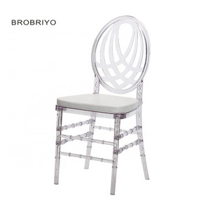 New Design Napoleon removable Tiffany Transparent Resin Wedding Banquet Chiavari Acrylic Clear Chair