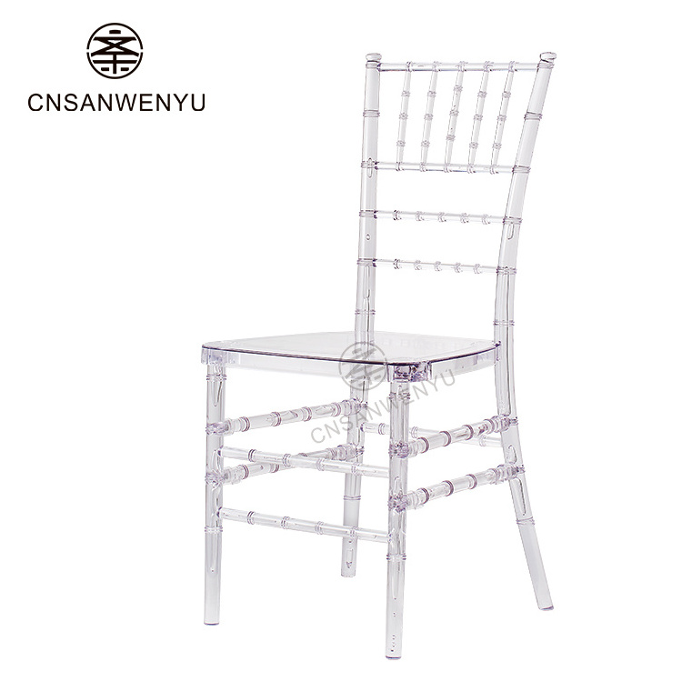 wholesale Transparent acrylic event party dining sale acrylic plastic chiavari crystal clear wedding chair