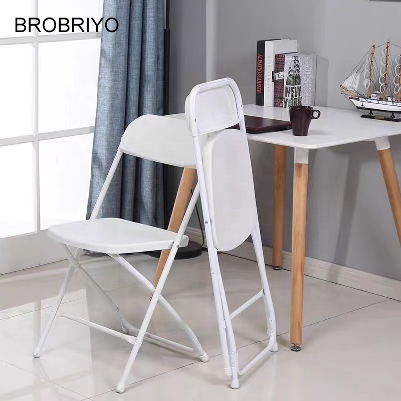 Wholesale Furniture Cheap Optional Color White Black Stackable Pp Garden Outdoor Folding Chair