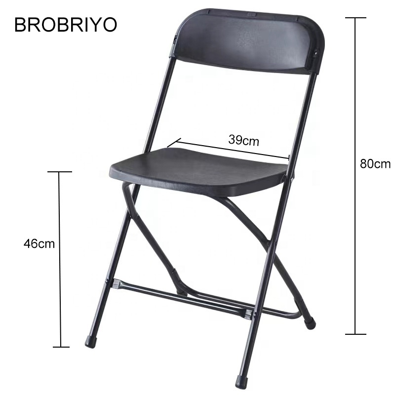 Wholesale cheap commercial stackable black folding chair wedding party events home hotel furniture folding chair